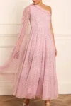 Needle & Thread One-shoulder Gown In Purple
