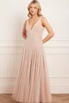 Needle & Thread Sequin Cascade Cami Plunge Gown