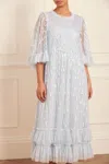 Needle & Thread Sequin Dash Ballerina Dress In Blue