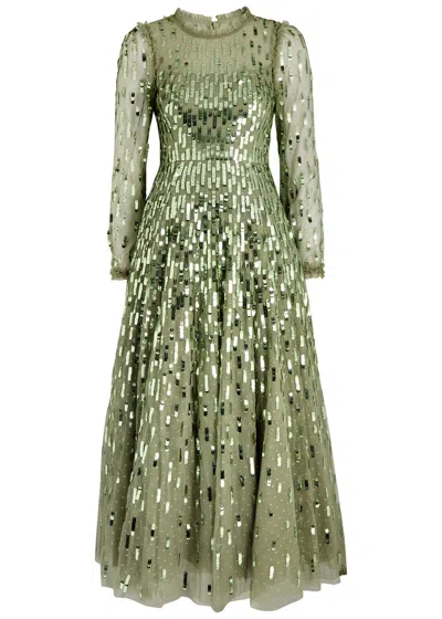 NEEDLE & THREAD NEEDLE & THREAD SEQUIN DASH EMBELLISHED TULLE GOWN
