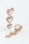 Needle & Thread Sweetheart Blossom Drop Earrings In Pink