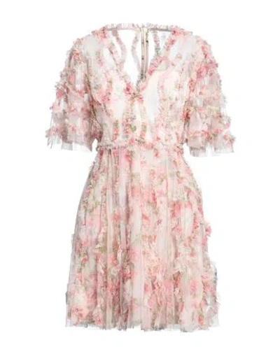 Needle & Thread Woman Mini Dress Light Pink Size 14 Nylon