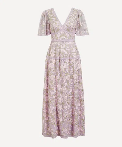 Needle & Thread Women's Lavender Rose Ankle Length Gown