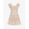 NEEDLE & THREAD NEEDLE AND THREAD WOMEN'S SAND EVERTHINE SEQUIN-EMBELLISHED RECYCLED-POLYESTER MINI DRESS