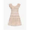 Needle & Thread Needle And Thread Womens Sand Everthine Sequin-embellished Recycled-polyester Mini Dress In Sand