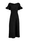 Needle & Thread Wrap Front Knit Gown In Black