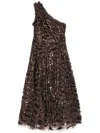 Needle & Thread One-shoulder Dress In Brown