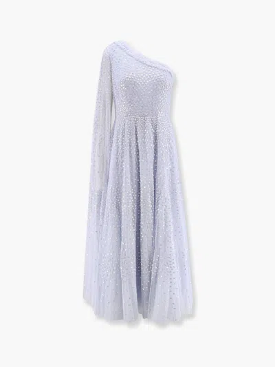 NEEDLE & THREAD ONE-SHOULDER LONG DRESS WITH SEQUINS