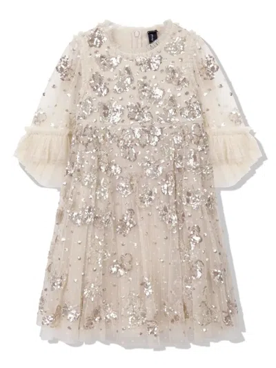 Needle & Thread Kids' Papillon Dress In White