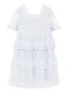 Needle & Thread Polka Dots Mocked Dress In Blue