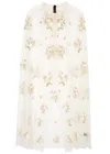 NEEDLE & THREAD NEEDLE & THREAD POSY FLORAL-EMBROIDERED TULLE CAPE