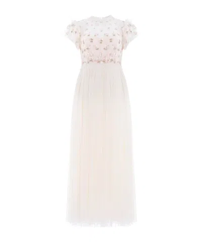 Needle & Thread Rococo Floral-embroidered Gown In White