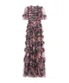 Needle & Thread Round-neck Dress Skirt In Multicolor