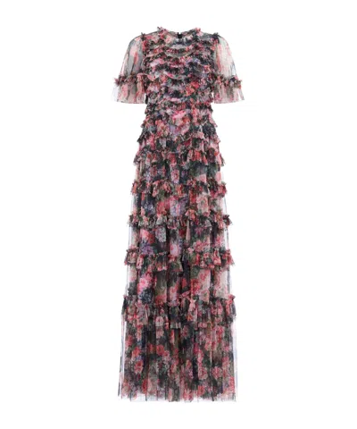 Needle & Thread Round-neck Dress Skirt In Multicolor