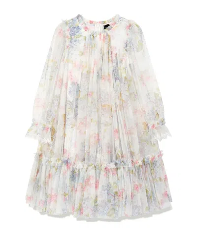 Needle & Thread Round-neck Dress In White