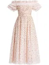 Needle & Thread Ruffle-detailing Dress In Rosa