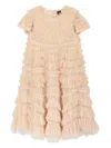 Needle & Thread Ruffled Dress In Gold