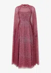 Needle & Thread Scatter Dot Cape Maxi Dress In Pink