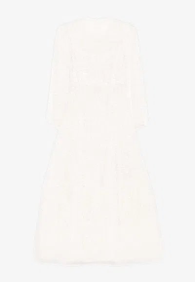 Needle & Thread Scatter Dot Sequined Maxi Dress In Beige