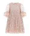 Needle & Thread Sequin Dash Tulle Dress In Nude