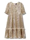 Needle & Thread Sequin Dress In Neutrals