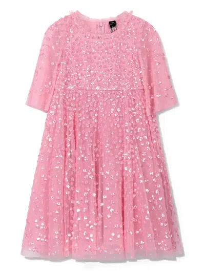 Needle & Thread Kids' Sequin-embellished Dress In Pink