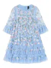 Needle & Thread Sequin-embellished Tulle Dress In Blue