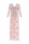 Needle & Thread Sequined Chain V-neck Dress Dress In Pink