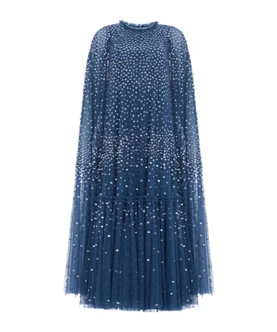 Needle & Thread Sequined Dress In Blue