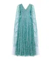 Needle & Thread Sequin-embellished Gown In Blue