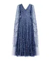 Needle & Thread Sequin-embellished Gown In Blue