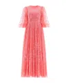 Needle & Thread Raindrop Sequins-embellished Gown In Pink