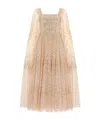 Needle & Thread Sequined Dress In Nude
