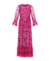 Needle & Thread Sequinned Ruffled Maxi Dress In Pink