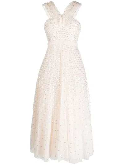 Needle & Thread Embellished Maxi Dress In Neutrals