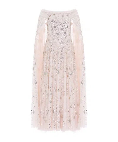 Needle & Thread Shooting Star Cape And Ankle Dress In Pink