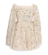 Needle & Thread Shooting Stars Caped Mini Dress In Beige