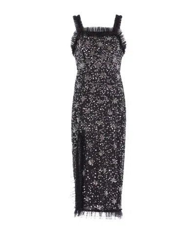 Needle & Thread Shooting Stars Halter Ballet Dress In Black