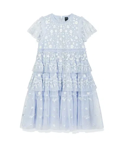 Needle & Thread Short Sleeve Dress In White