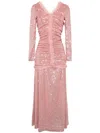 Needle & Thread Starlight Long Sleeve Gown In Pink