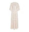 Needle & Thread Tulle Long Dress With All-over Sequins In Pink