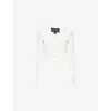 Needle & Thread Womens Needle And Thread Collared Pointelle Knit Cardigan