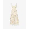 Needle & Thread Embroidered Florine Scoop-neck Ballerina Dress In Multi