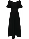 Needle & Thread Wrap Front Knit Gown In Black
