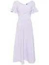 Needle & Thread Wrap Front Knit Gown In Purple