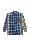 Needles 7 Cuts Patchwork Shirt In Blue