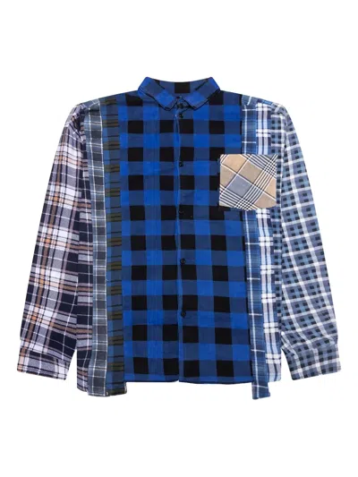 Needles 7 Cuts Patchwork Shirt In Blue