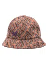 Needles Hat Geometric Pattern Stitched Detailing In Orange