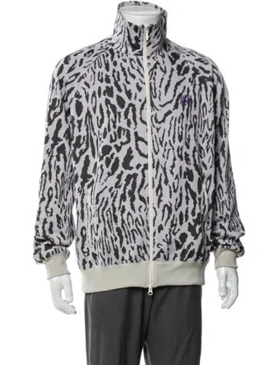 Pre-owned Needles Animal Print Windbreaker In Gray