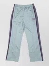 Needles Straight-leg Webbing-trimmed Logo-embroidered Tech-jersey Track Pants In Blue
